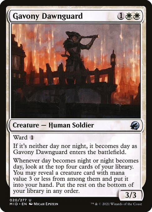 Gavony Dawnguard 2022 Magic: The Gathering Innistrad: Double Feature