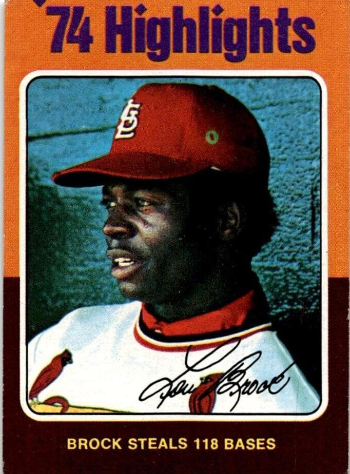 Lou Brock 1975 topps Topps