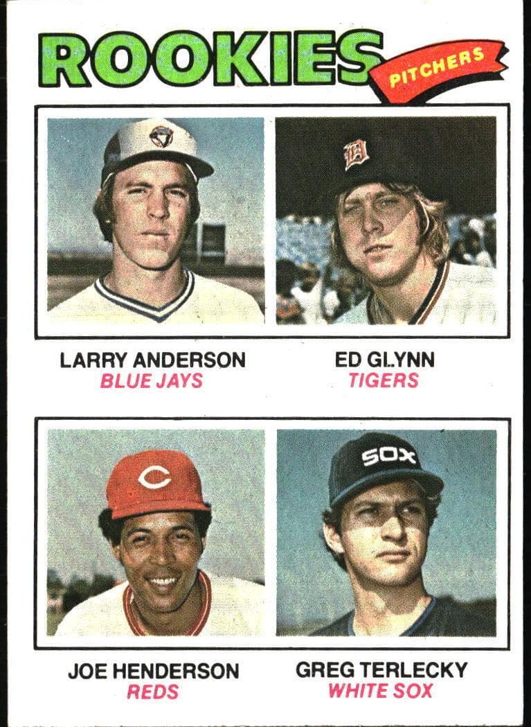1977 Rookie Pitchers (Larry Anderson / Ed Glynn / Joe Henderson / Greg Terlecky) #487