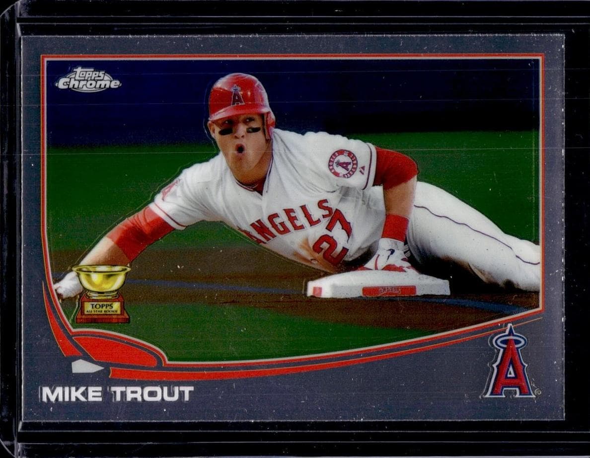 Mike Trout 2013 Topps Chrome auto card