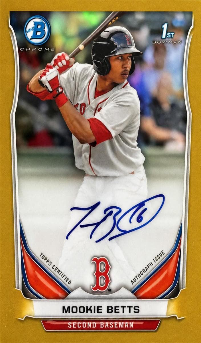Mookie Betts 2014 Bowman auto card