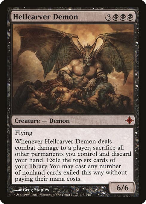 Hellcarver Demon 2010 Magic: The Gathering Rise of the Eldrazi