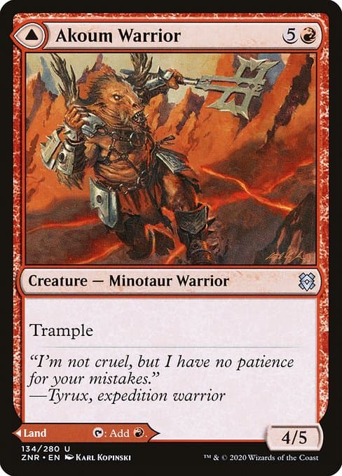 Akoum Warrior & Akoum Teeth 2020 Magic: The Gathering Zendikar Rising