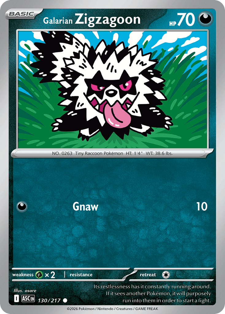Galarian Zigzagoon 2026 Pokemon