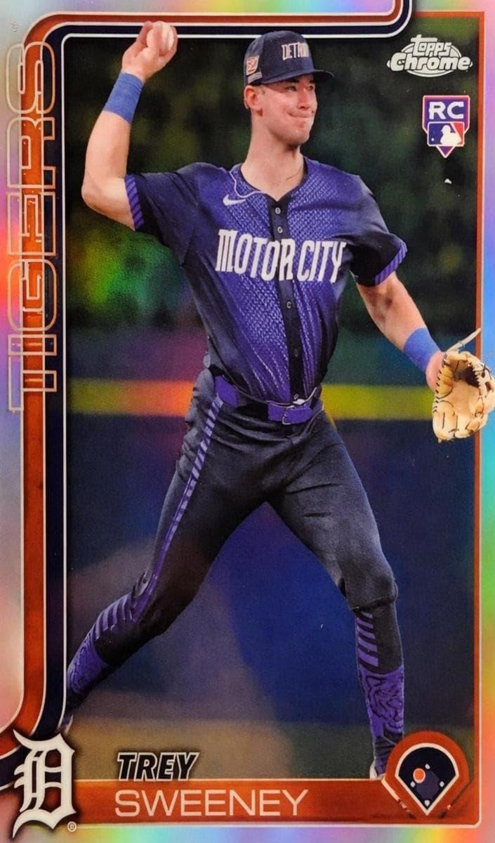 Trey Sweeney 2025 topps Topps Chrome Sapphire