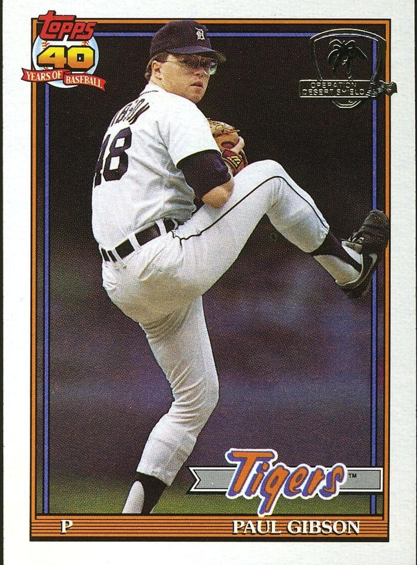 Dark Topps logo on back 1991 topps Topps