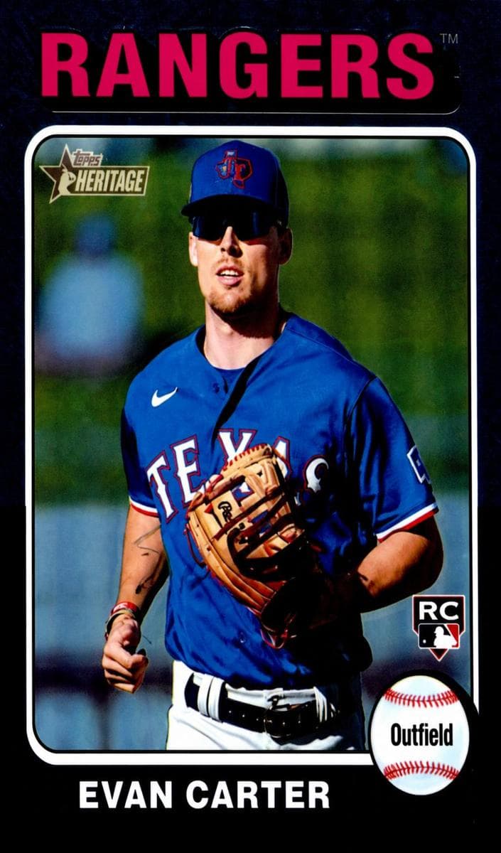 Evan Carter 2024 topps Topps Heritage Mini