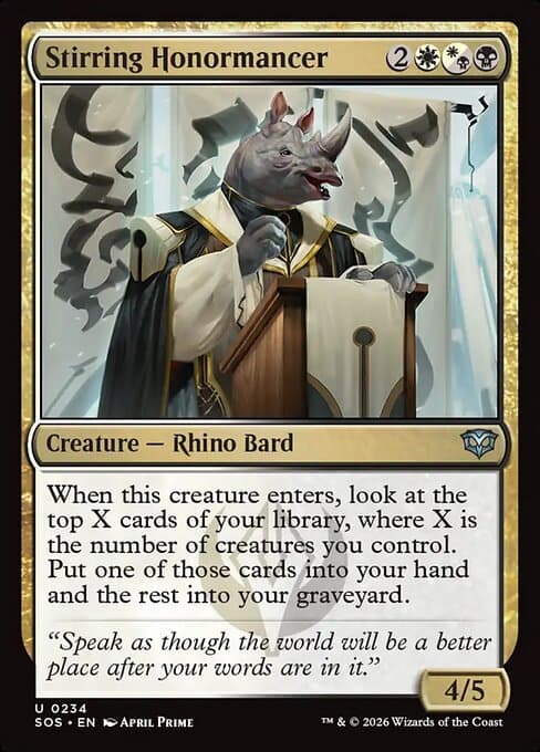 Stirring Honormancer 2026 Magic: The Gathering Secrets of Strixhaven