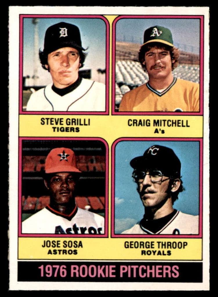 1976 Rookie Pitchers (Steve Grilli / Craig Mitchell / Jose Sosa / George Throop) #591