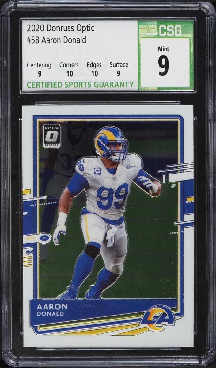 Aaron Donald 2020 panini Donruss Optic