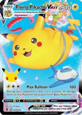 Flying Pikachu VMAX trading card
