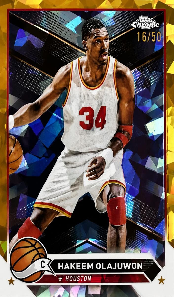 Hakeem Olajuwon 2023 topps Topps Chrome Sapphire Edition