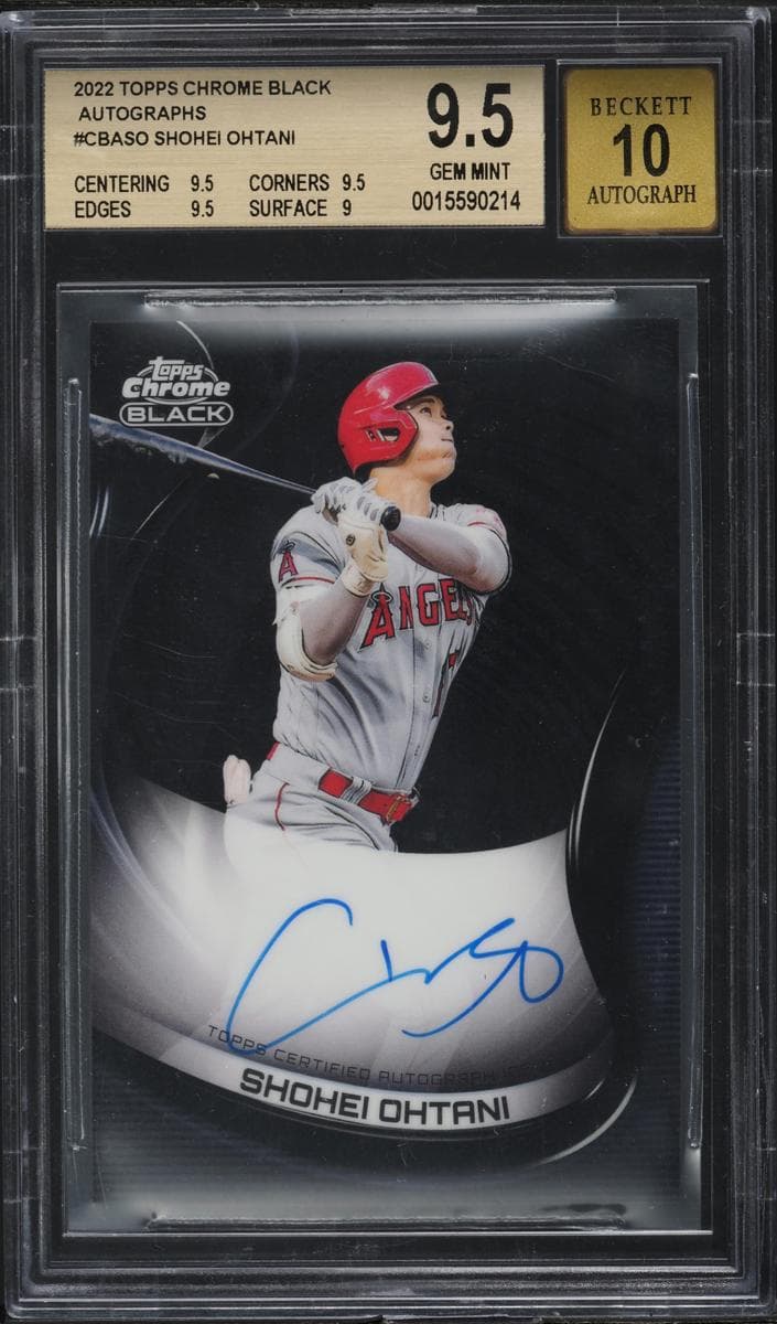 Shohei Ohtani 2022 topps Topps Chrome Black