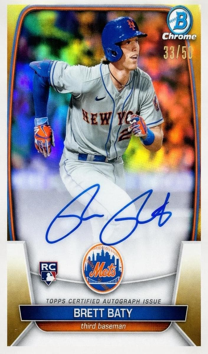 Brett Baty 2023 bowman Bowman Chrome