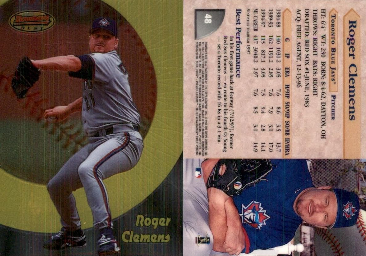 Roger Clemens 1998 bowman