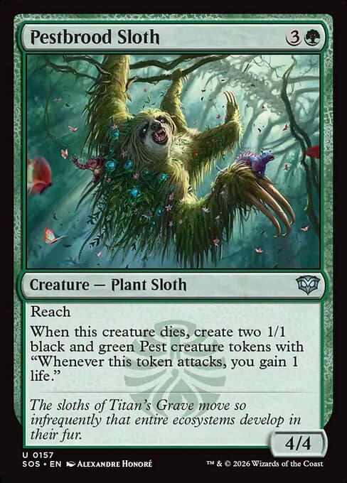 Pestbrood Sloth 2026 Magic: The Gathering Secrets of Strixhaven