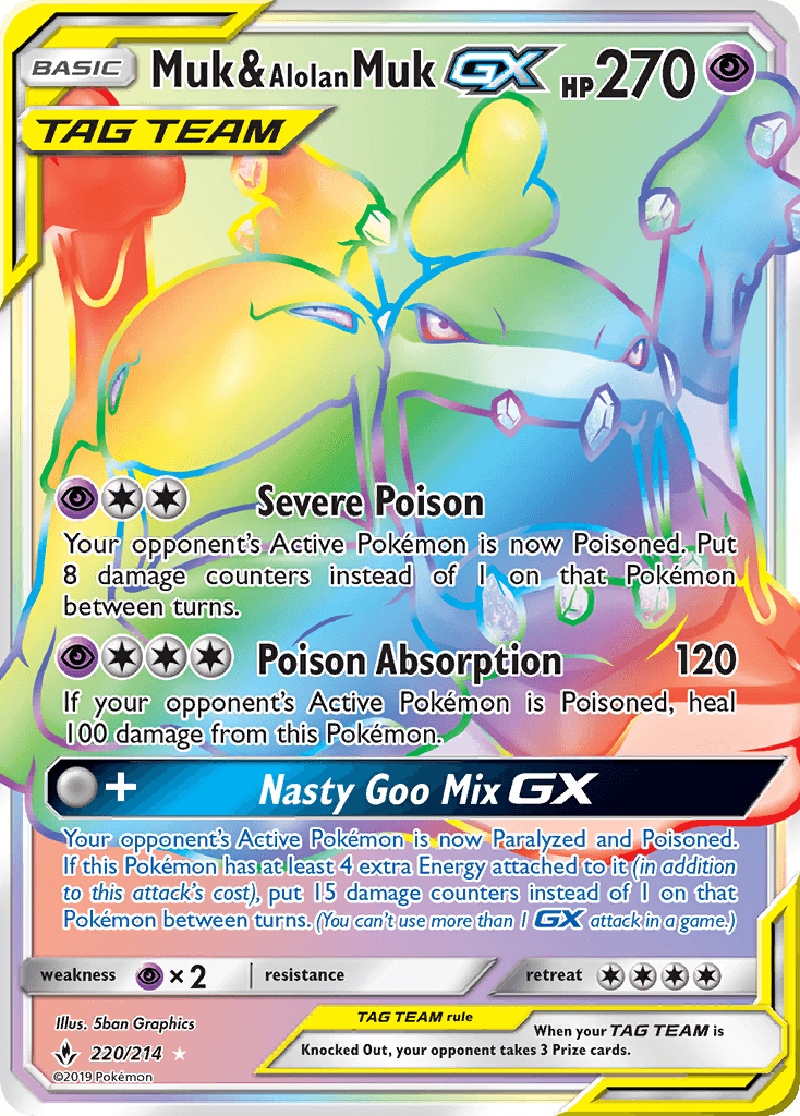 Muk & Alolan Muk GX 2019 Pokemon Unbroken Bonds