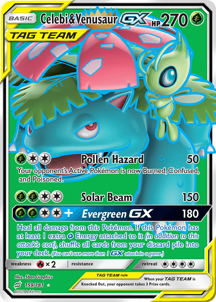 Celebi & Venusaur GX 2019 Pokemon Team Up