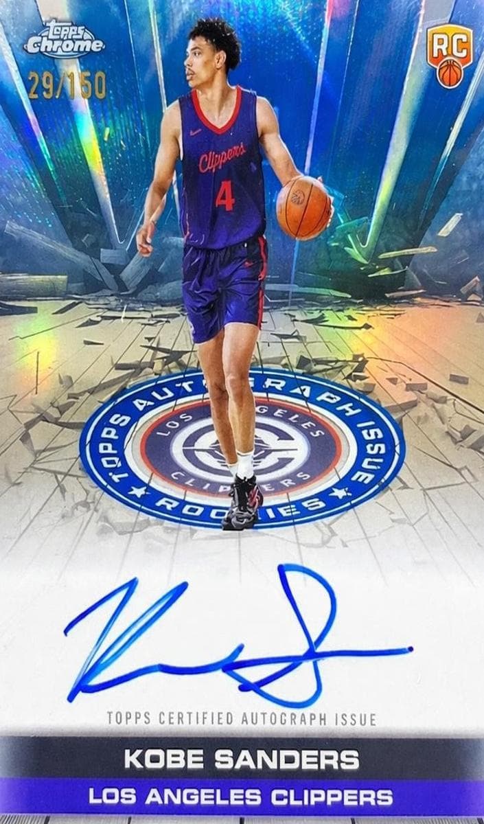 Kobe Sanders 2025 topps Topps Chrome