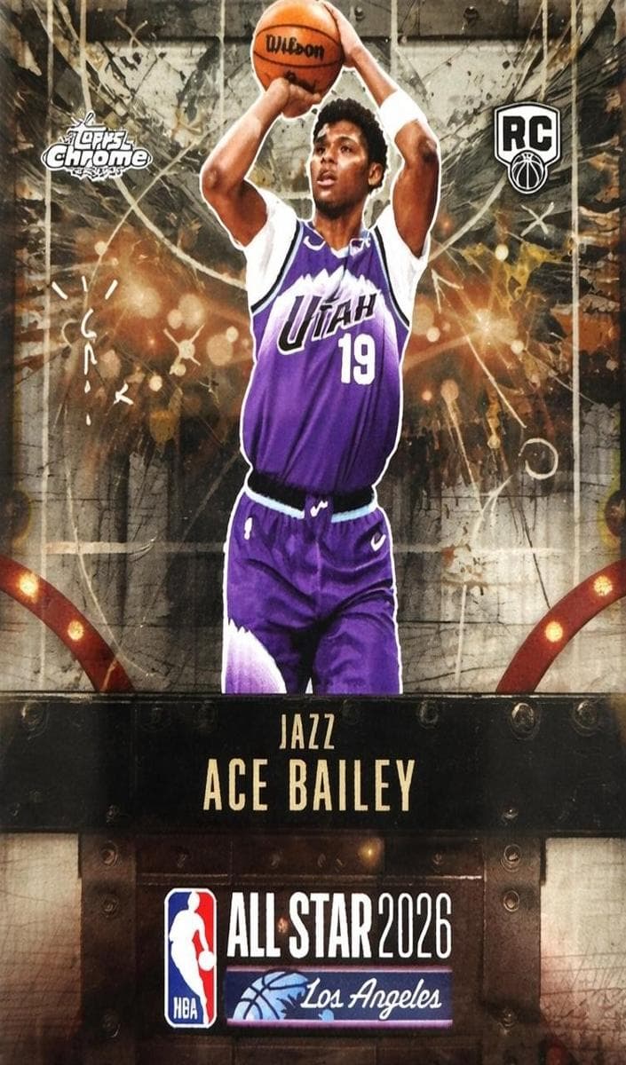 Ace Bailey 2025 topps Topps Chrome Cactus Jack X NBA All-Star Game