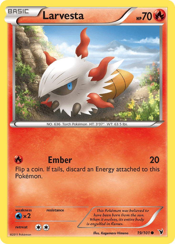 Larvesta 2011 Pokemon Noble Victories Reverse Holo