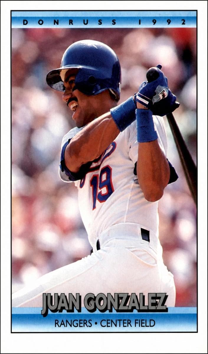 Juan Gonzalez 1992 panini Donruss