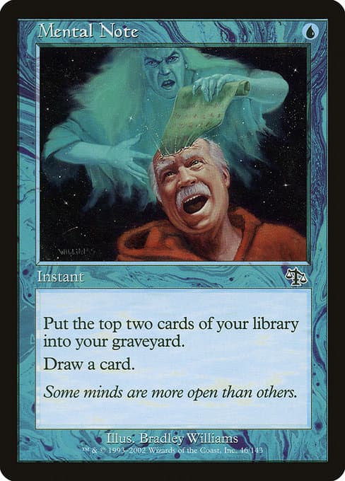 Mental Note 2002 Magic: The Gathering Judgment Foil