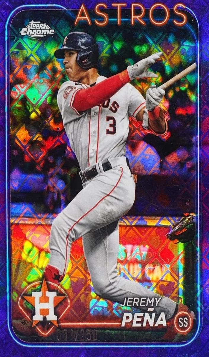 Jeremy Peña 2024 topps Topps Chrome Logofractor Edition