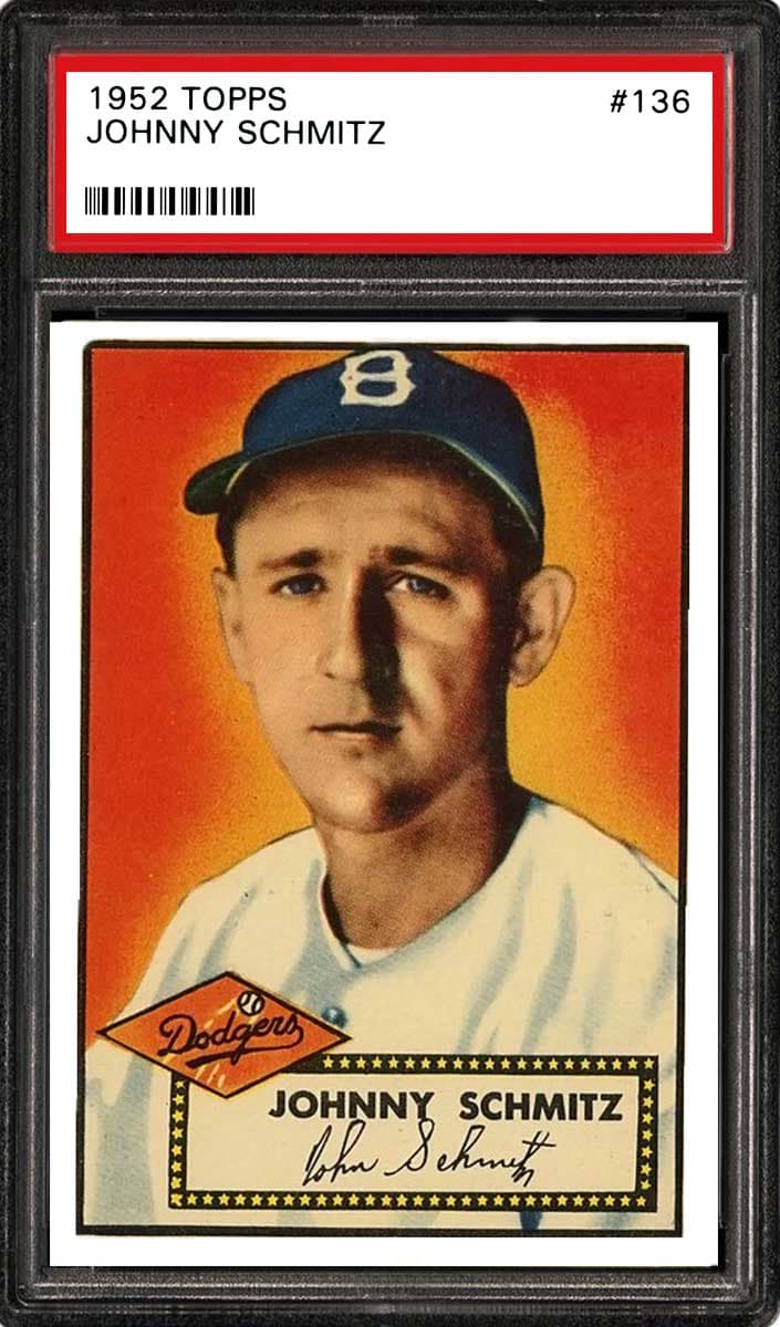 Johnny Schmitz 1952 topps Topps