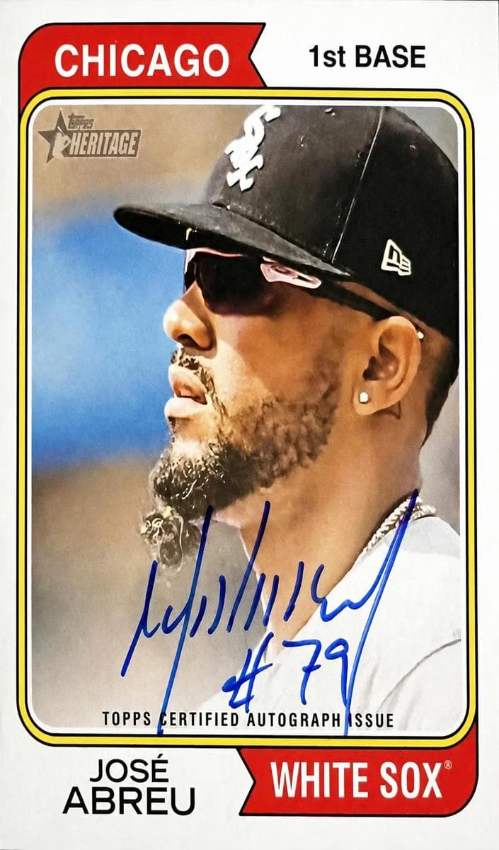 Jose Abreu 2023 topps Topps Heritage