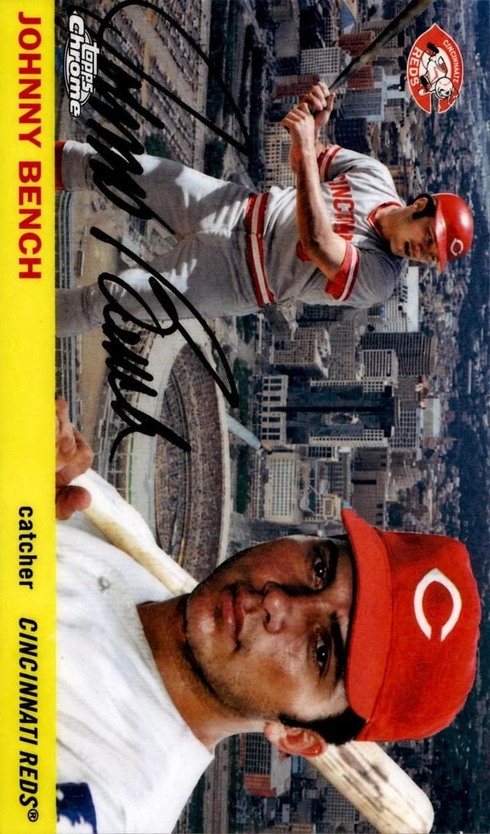 Johnny Bench 2025 topps Topps Chrome Platinum