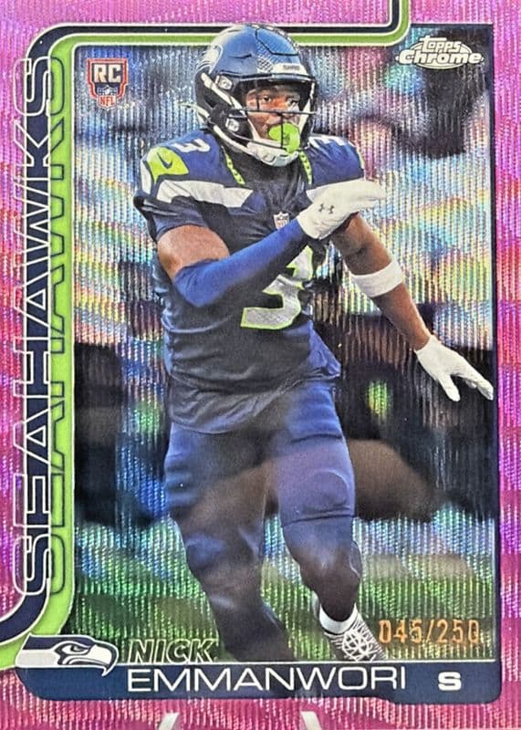 Nick Emmanwori 2025 topps Topps Chrome Lightboard Logo Variation example 1