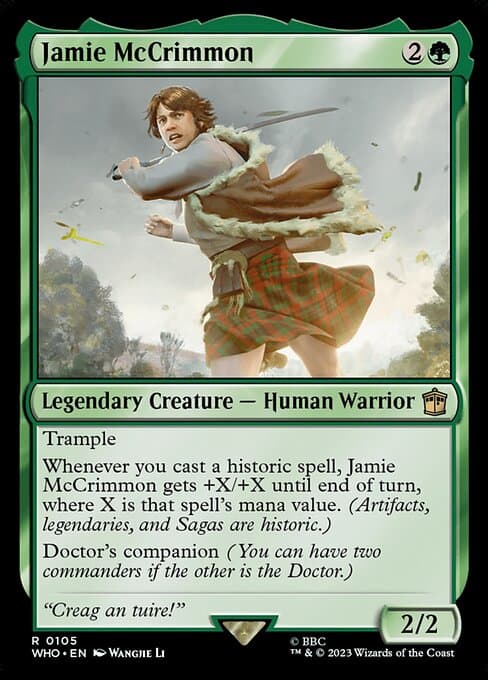 Jamie McCrimmon 2023 Magic: The Gathering Doctor Who Foil