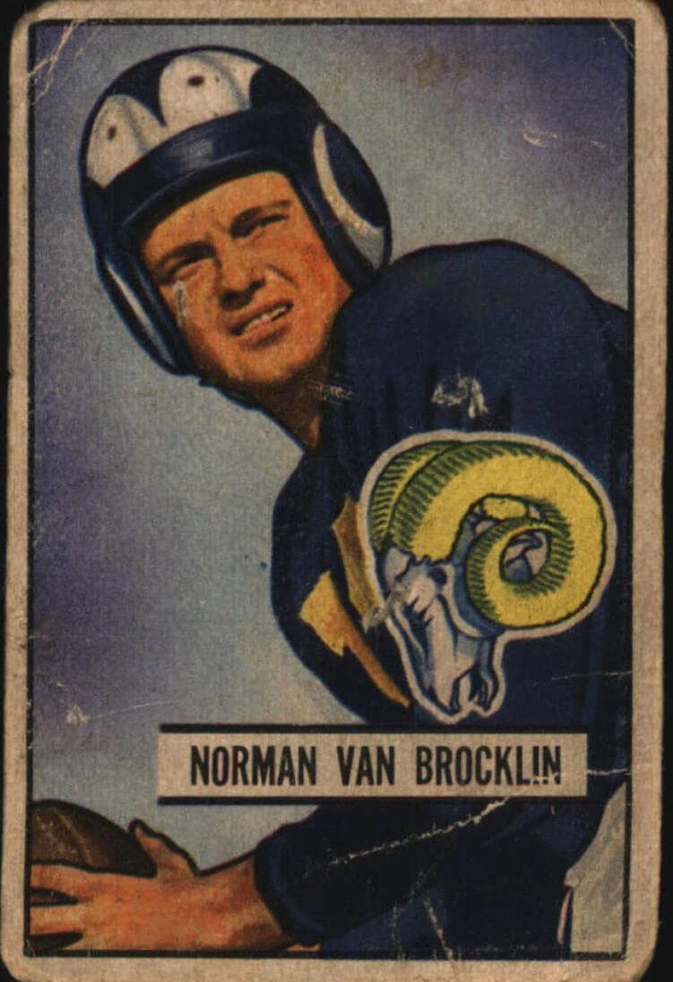 Norman Van Brocklin 1951 bowman Bowman