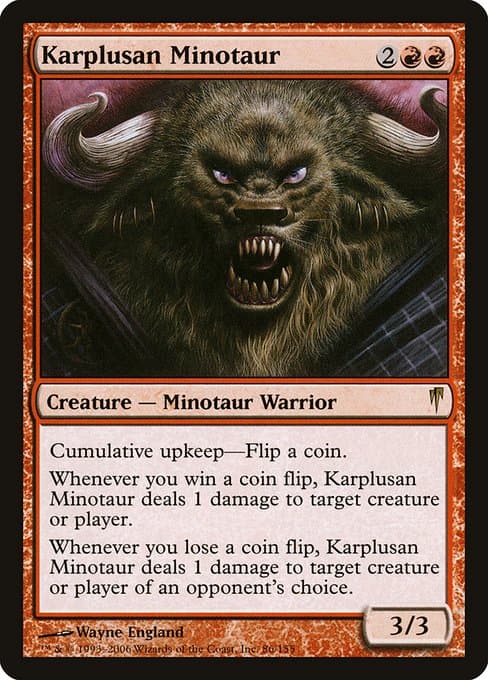 Karplusan Minotaur 2020 Magic: The Gathering The List Reprints Foil