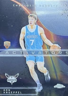 Kon Knueppel 2025 topps Topps Chrome Activators - Aqua Refractor