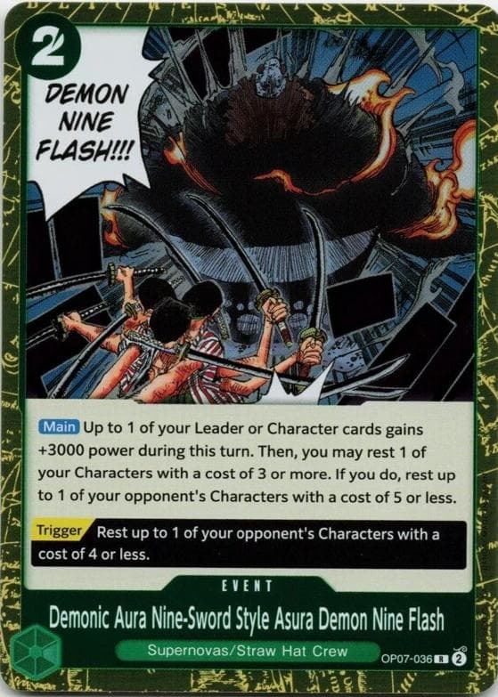 Demonic Aura Nine-Sword Style Asura Demon Nine Flash #OP07-036