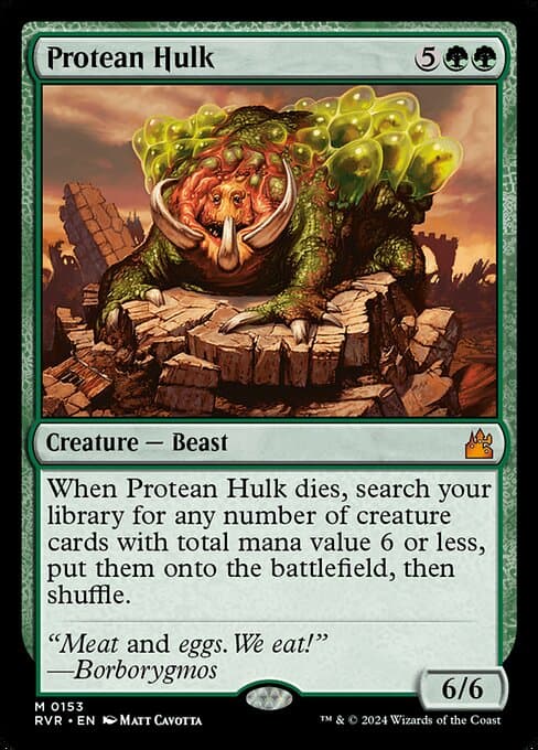 Protean Hulk 2024 Magic: The Gathering Ravnica Remastered Anime Borderless