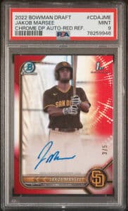 Jakob Marsee 2022 bowman Bowman Draft