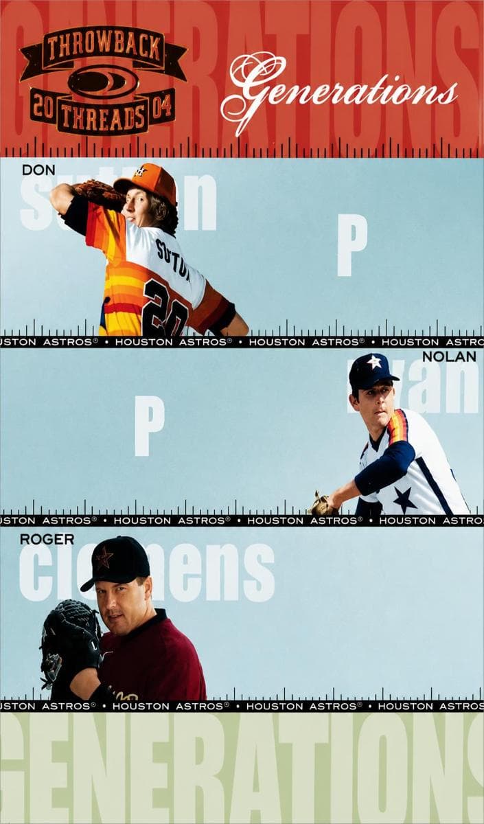 Don Sutton / Nolan Ryan / Roger Clemens 2004 panini