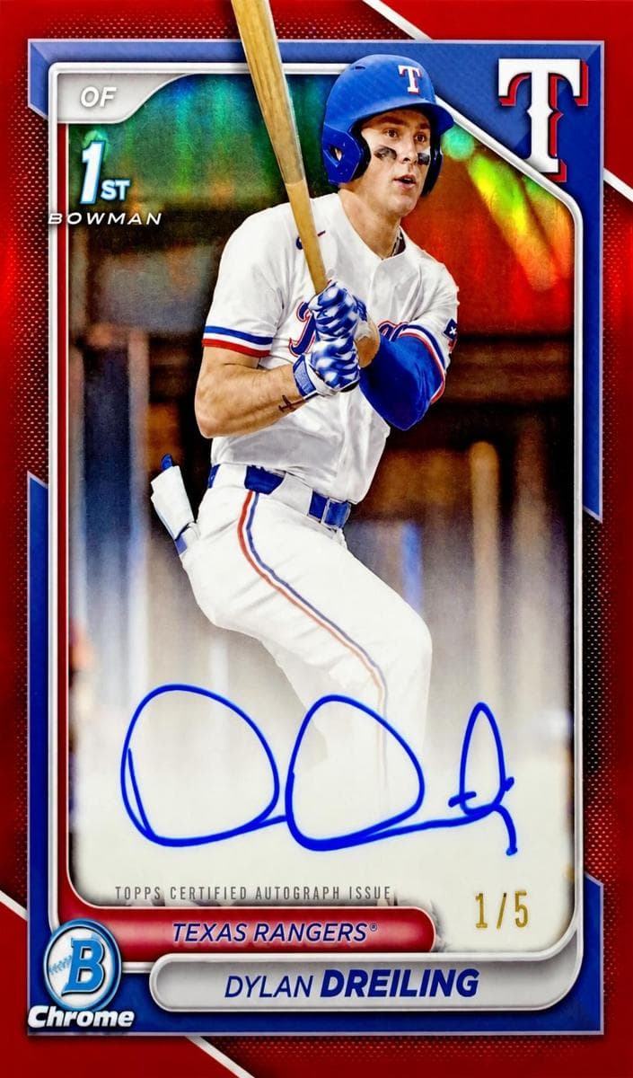 Dylan Dreiling 2024 bowman Bowman Draft Chrome