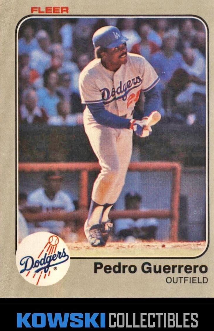 Pedro Guerrero 1983 fleer Fleer