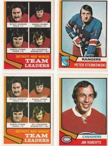 Detroit Red Wings Team Leaders (Mickey Redmond / Marcel Dionne / Bill Hogaboam) #84