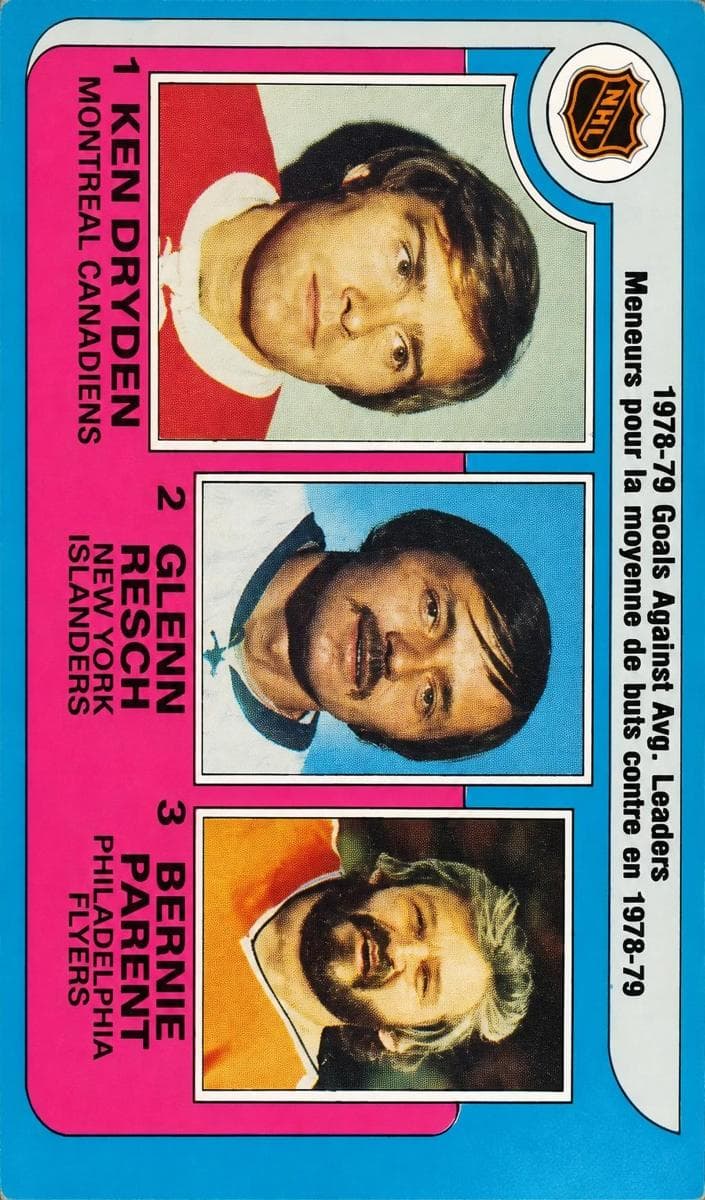 1978-79 Goals Agains Avg. Leaders (Ken Dryden / Glenn Resch / Bernie Parent) #6