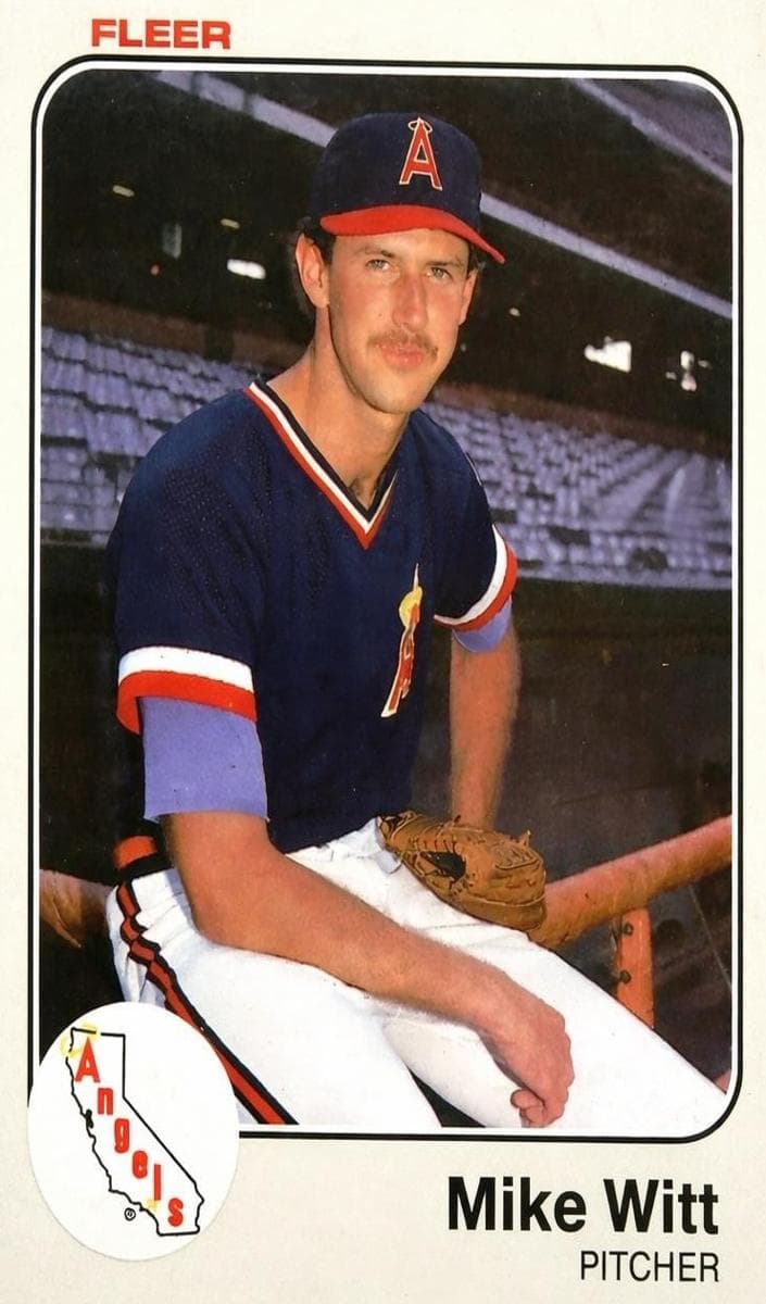 Mike Witt 1983 fleer Fleer
