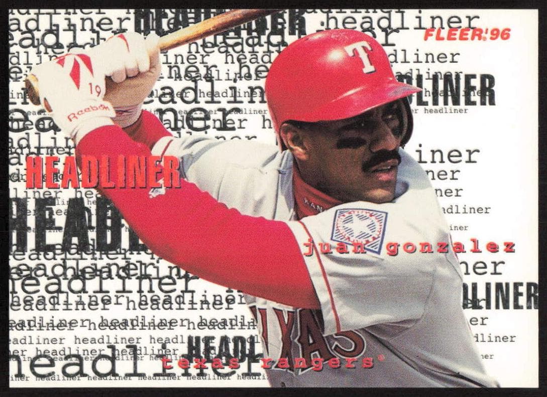 Juan Gonzalez 1996 fleer Fleer Update