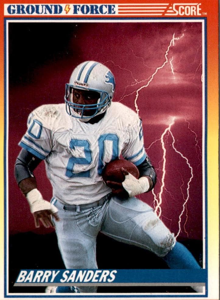 Barry Sanders 1990 panini Score