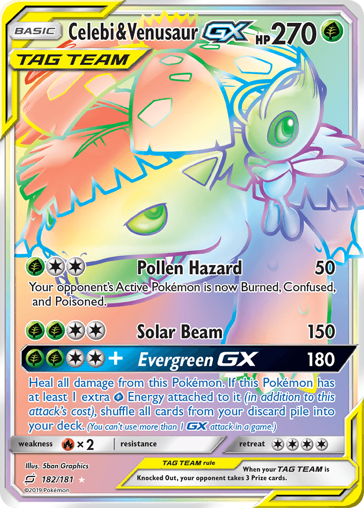 Celebi & Venusaur GX 2019 Pokemon Team Up
