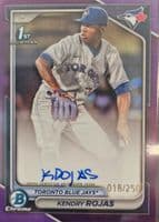 Kendry Rojas 2024 bowman Bowman Chrome Prospect Auto (1st)