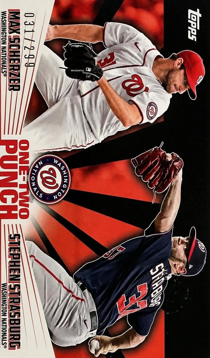 Max Scherzer / Stephen Strasburg trading card
